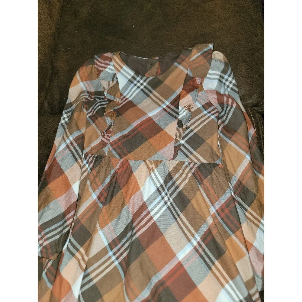 Gymboree Montana mountain plaid‎ dress size 7